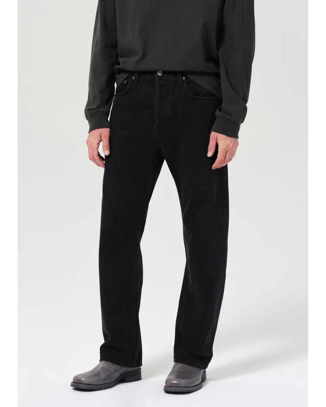 Agolde Black Magnus Straight-Leg Jeans for men