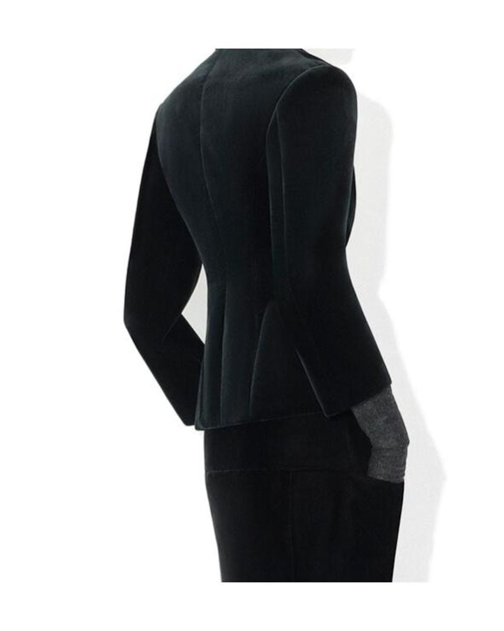 Alaïa Blue Alaïa Double-Breasted Velvet Jacket