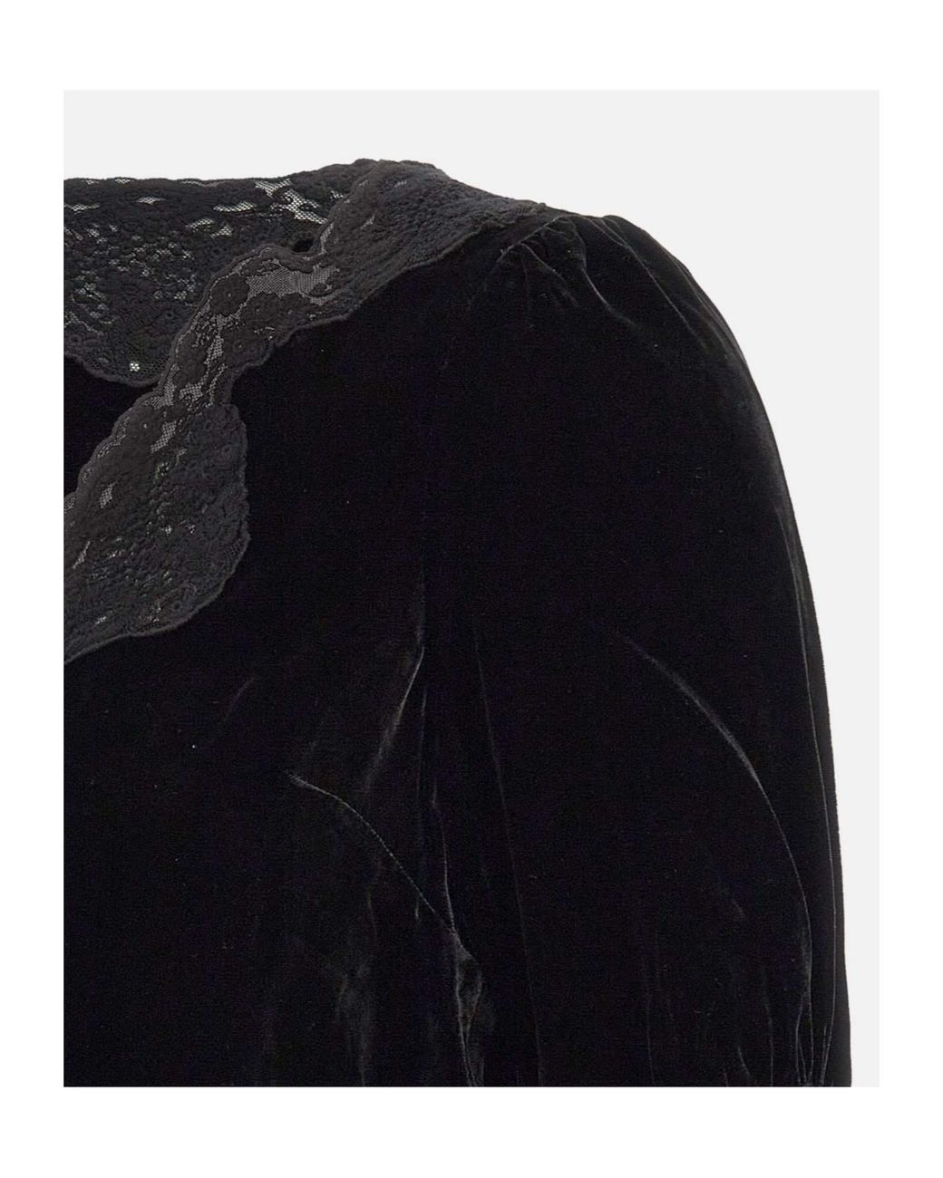 Rixo Black Ursula Velvet Top