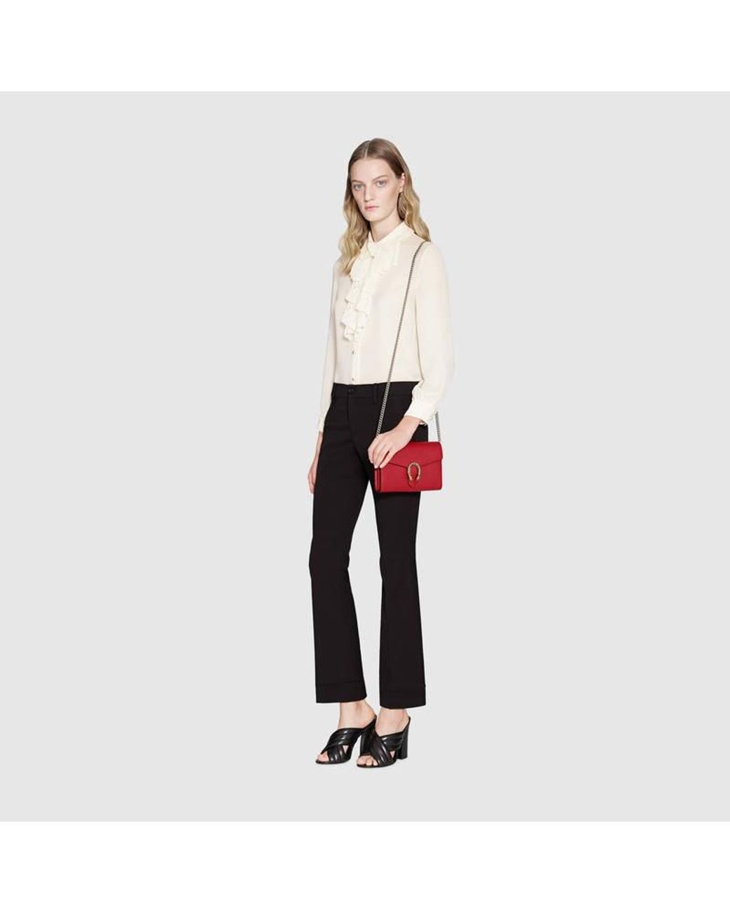Gucci Red Dionysus Leather Mini Chain Bag