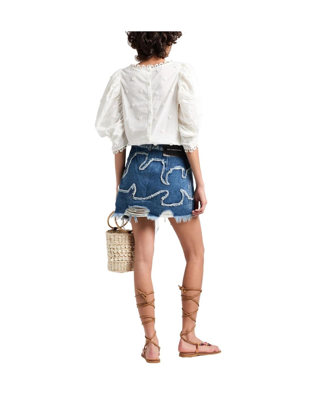 Farm Rio White Solid Color Tops