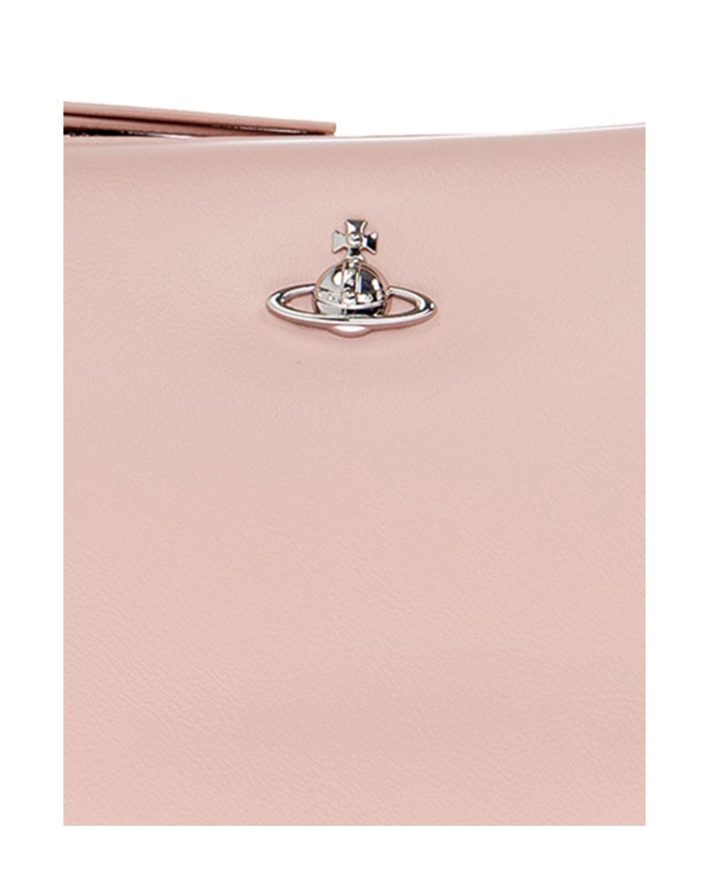Vivienne Westwood Pink Lacey Curved Shoulder Bag
