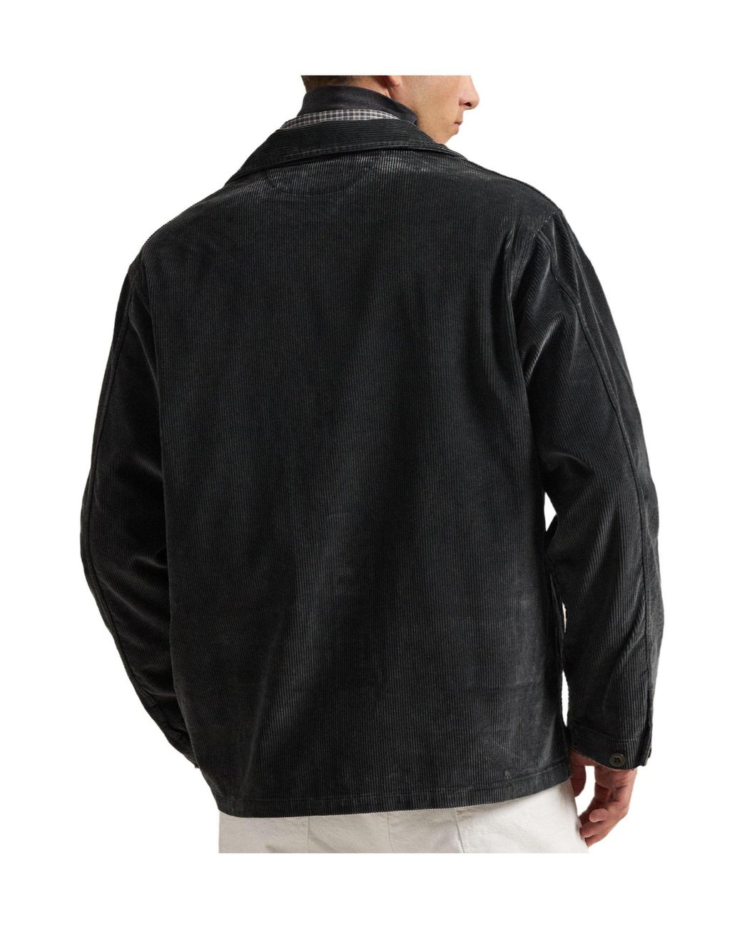 Polo Ralph Lauren Black Corduroy Lapel Workwear Jacket for men