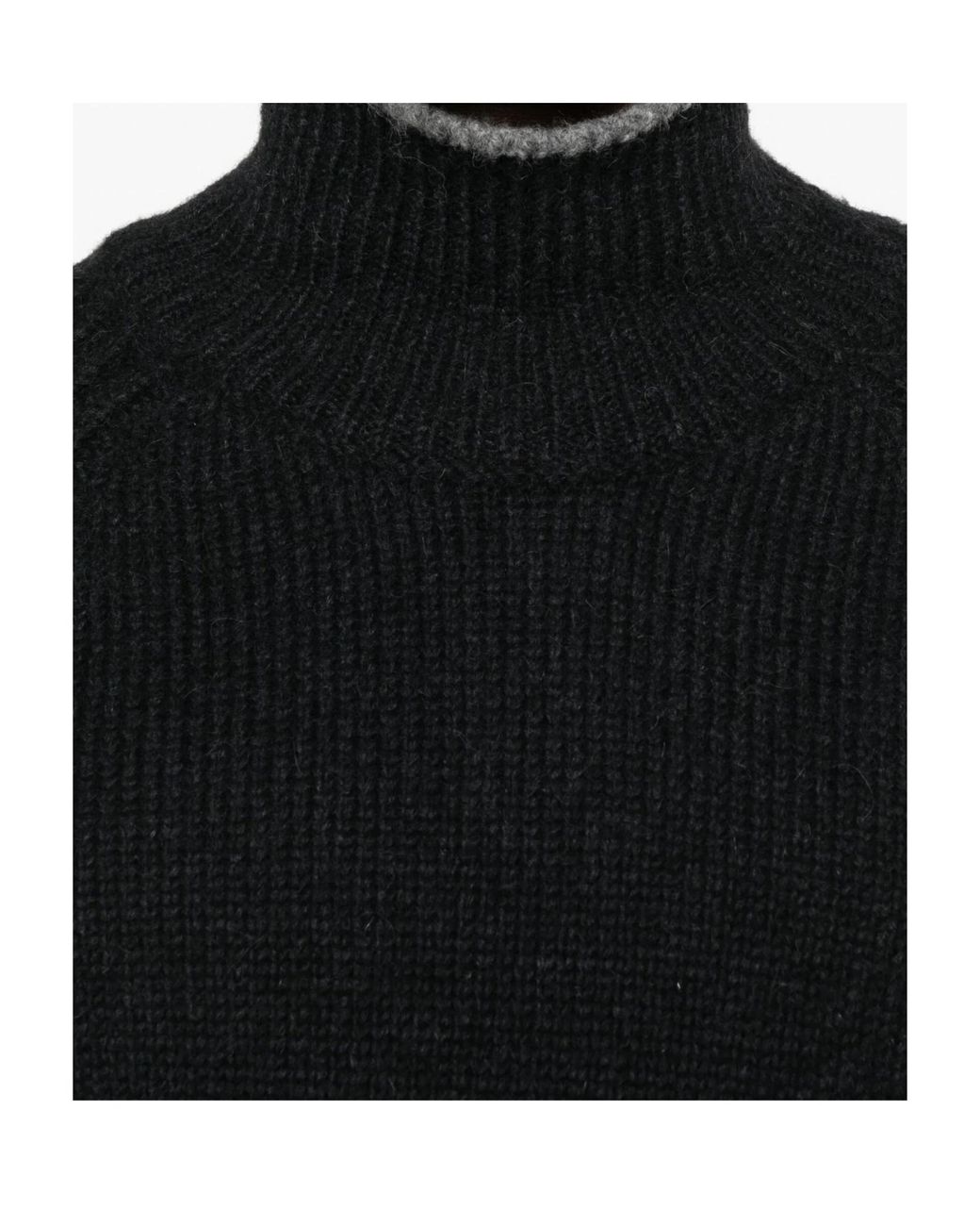 Moncler Black Alpaca Wool Blend Turtleneck Jumper for men