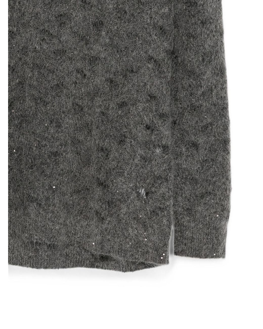 Seventy Gray Embellished Long Sleeved Jumper