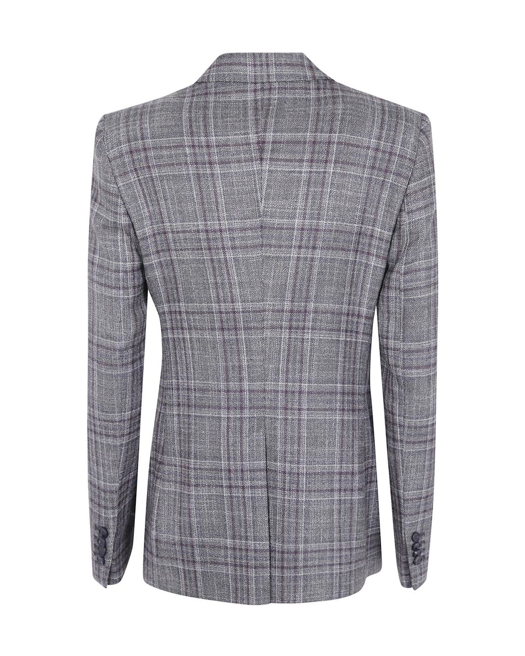 Tagliatore Gray Prince Of Wales Checked Double-Breasted Tailored Blazer