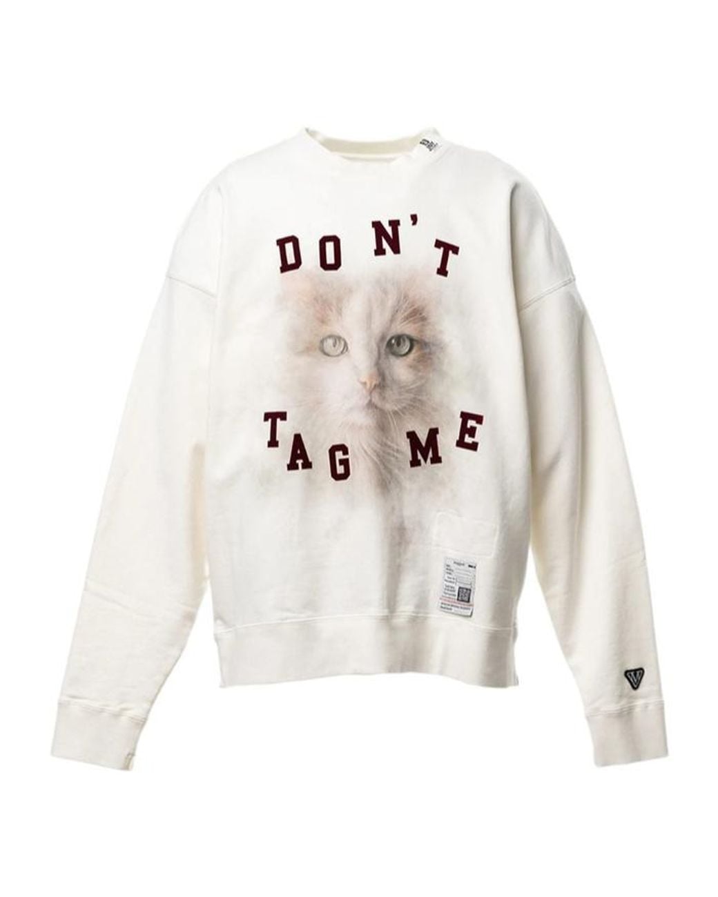 Maison Mihara Yasuhiro White Cat Printed Sweatshirt for men