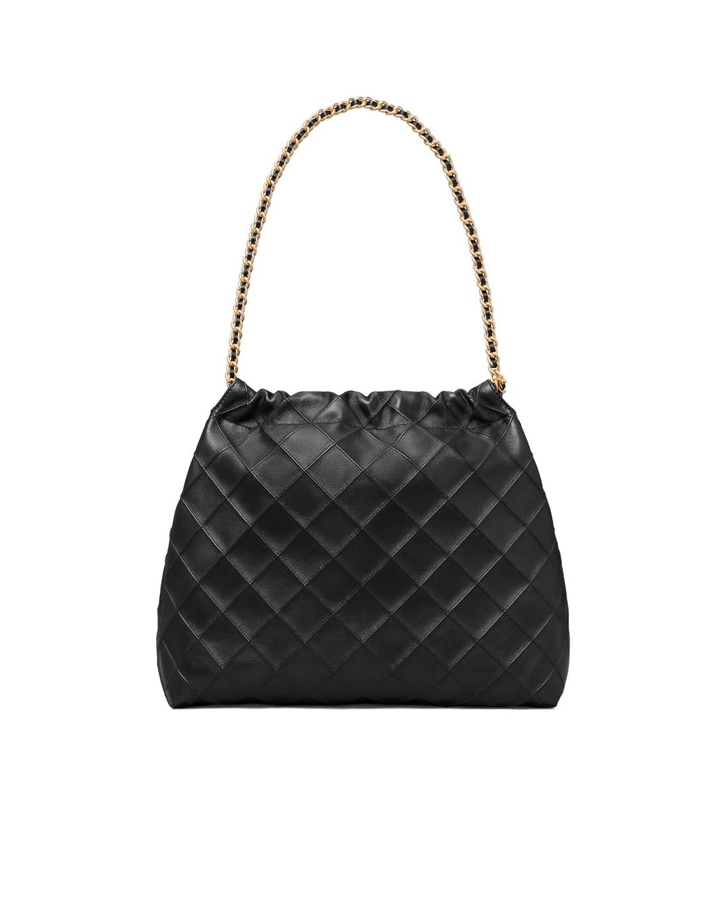 Tory Burch Black Fleming Drawstring Hobo Bag