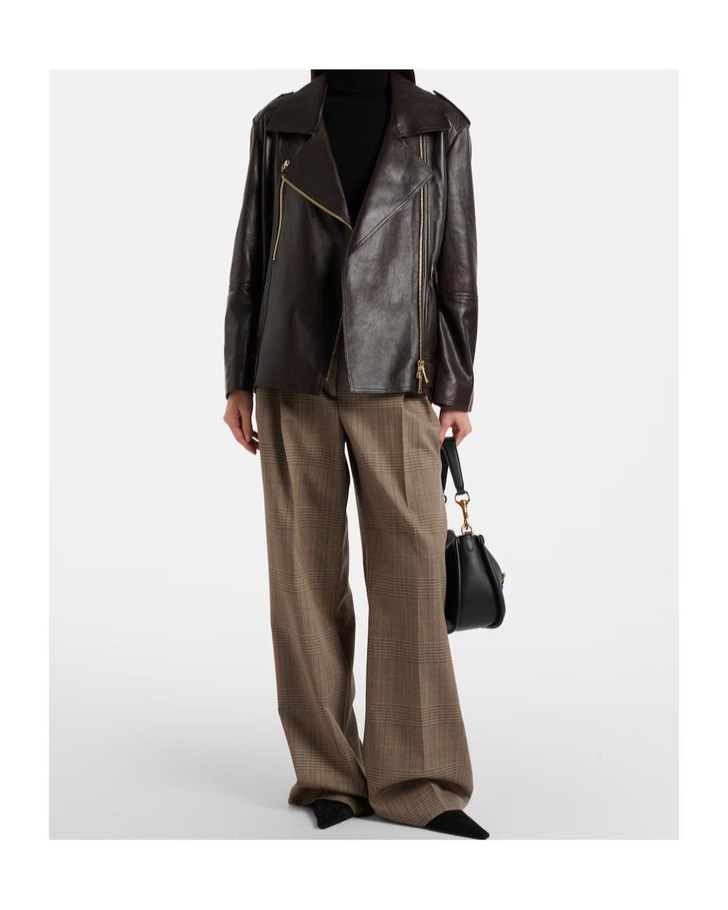 Dorothee Schumacher Black Sleek Statement Leather Biker Jacket