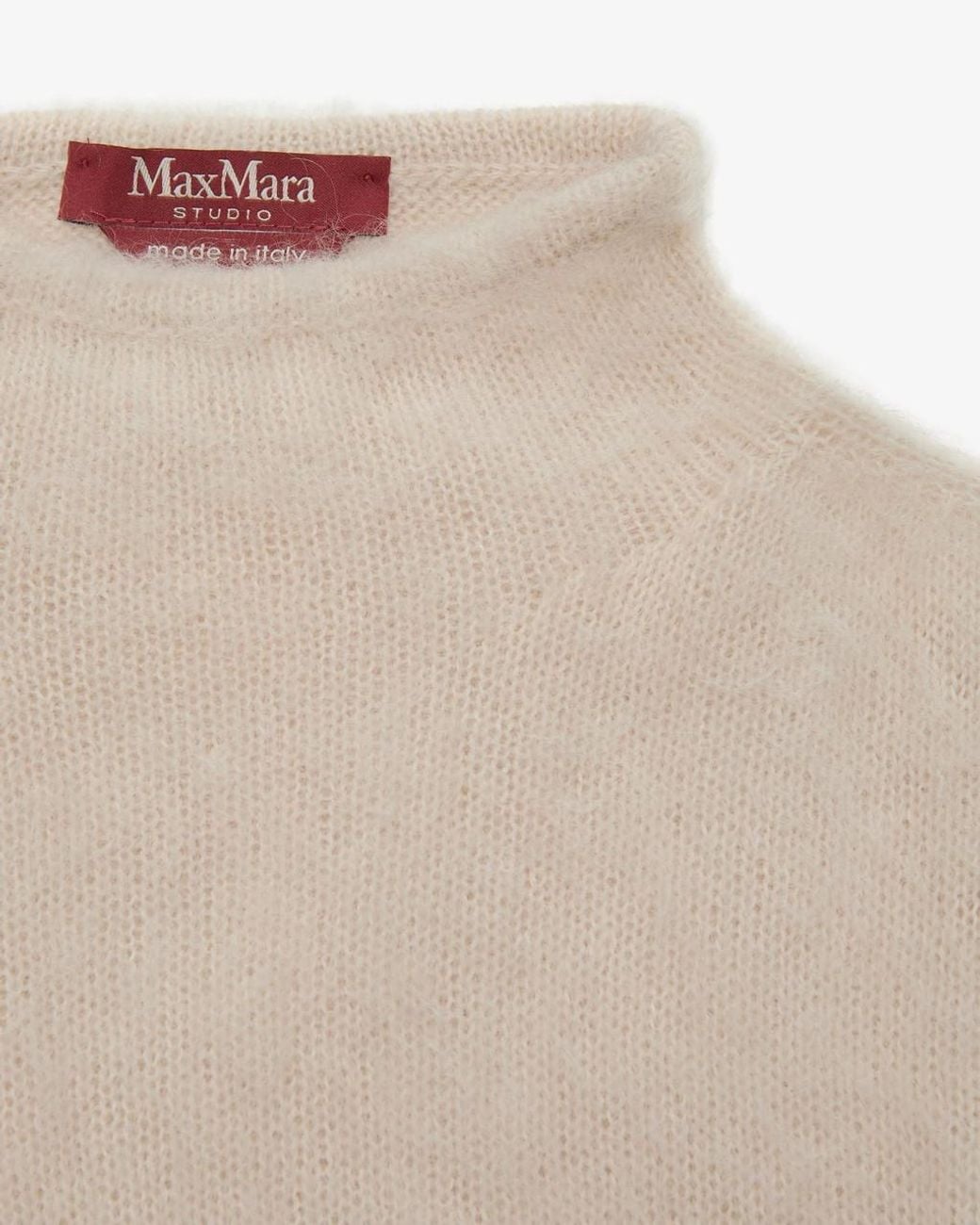 Max Mara White Humble Mohair Knit Sweater