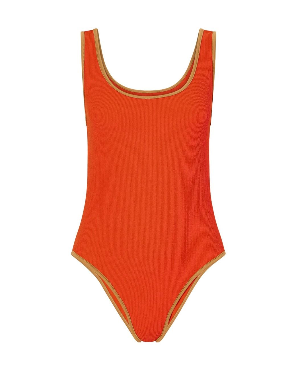 Johanna Ortiz Red Explorer Ribbed Swimsuit