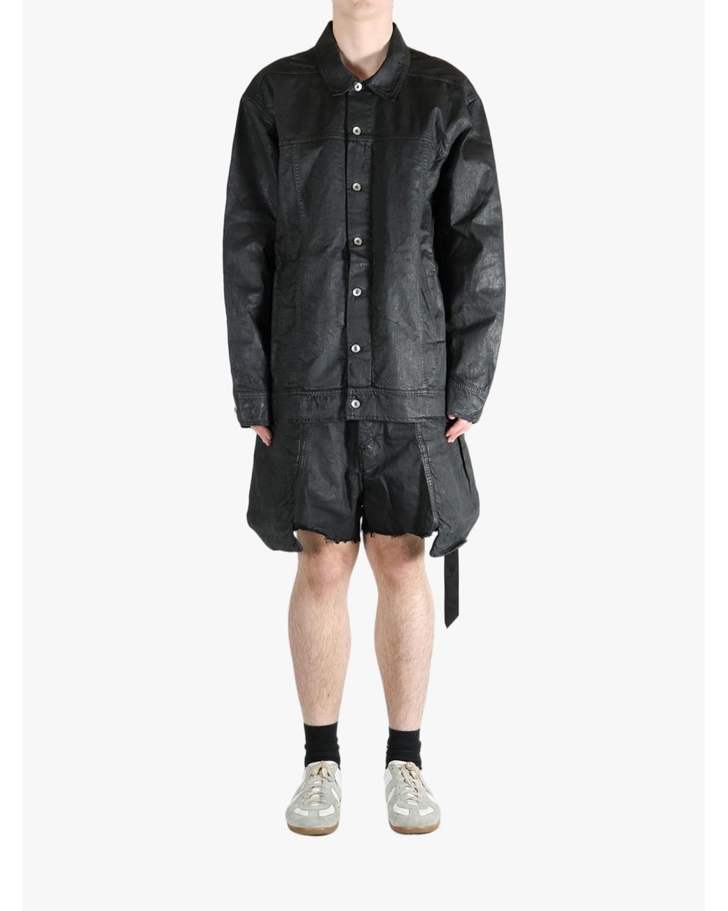 Rick Owens Gray Jumbo Worker Buttoned Jacket for men