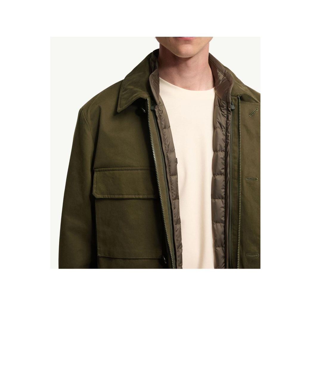 Moncler Green Thaldrik Cotton Field Jacket for men