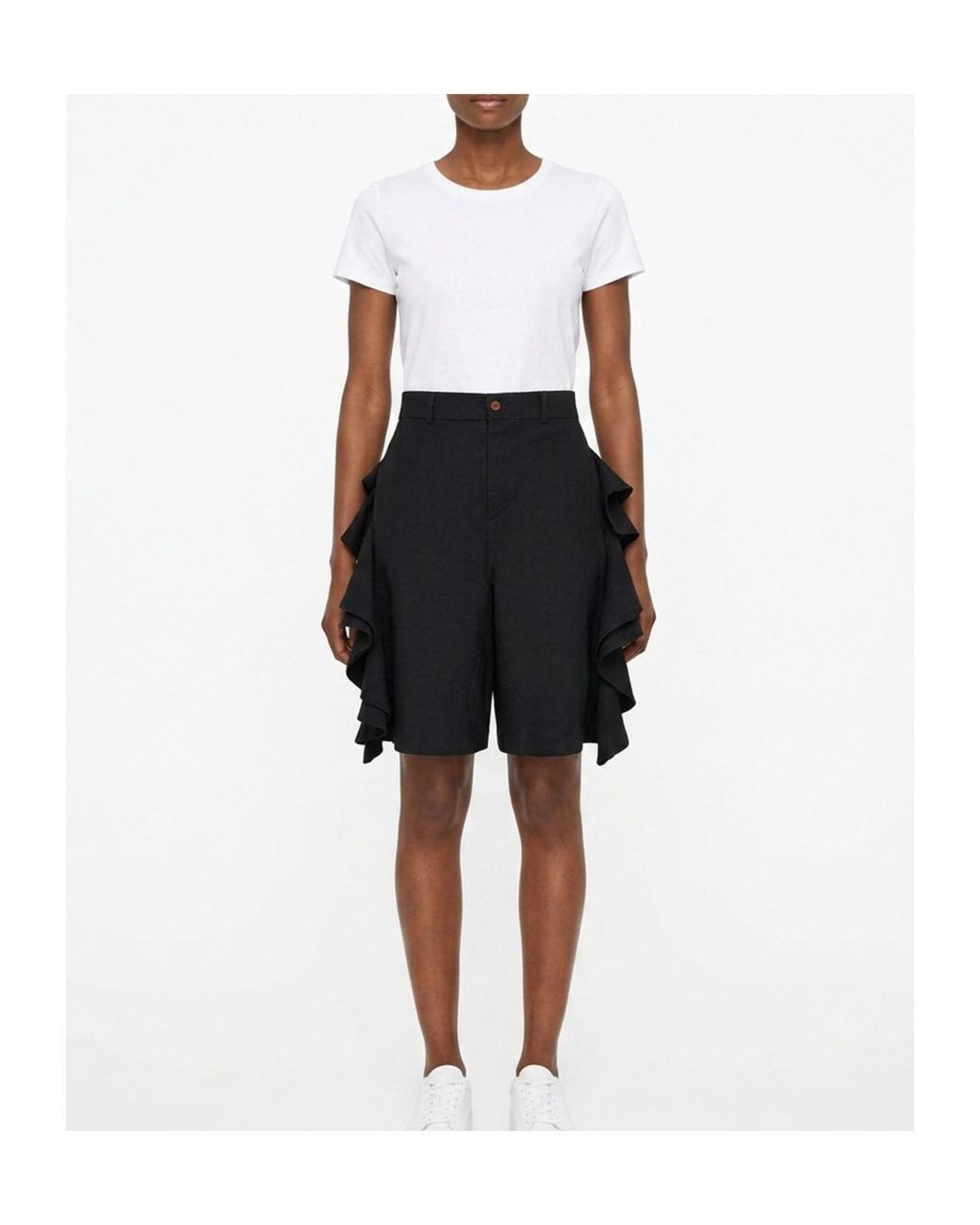 Comme des Garçons Black Comme Des Garçons Sculptural Ruffle Shorts for men