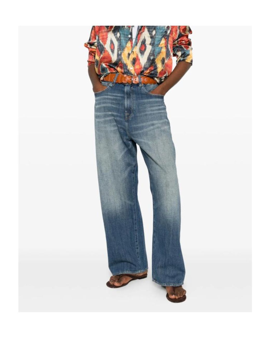 R13 Blue Venti Straight Leg Jeans