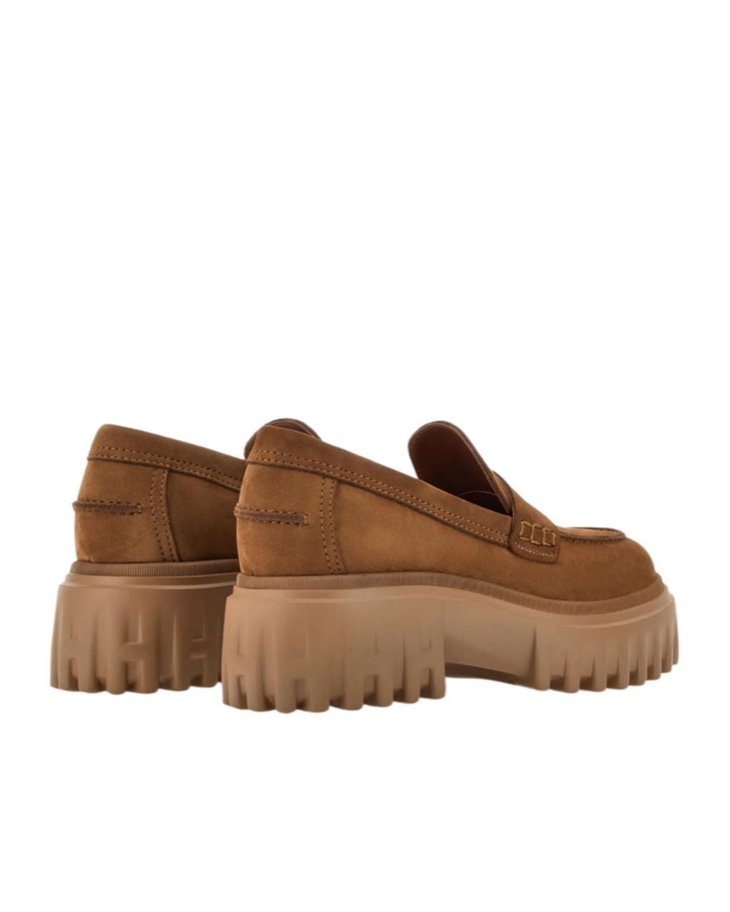 Hogan Brown Penny Slot Loafers