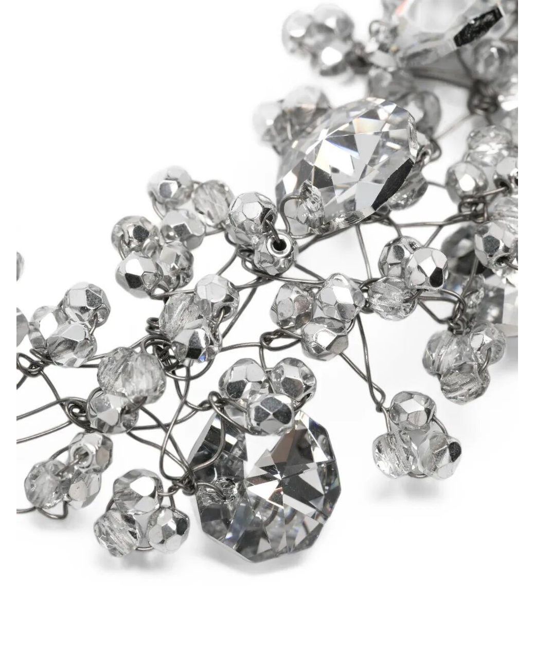 Maria Calderara White Cluster Crystal Necklace