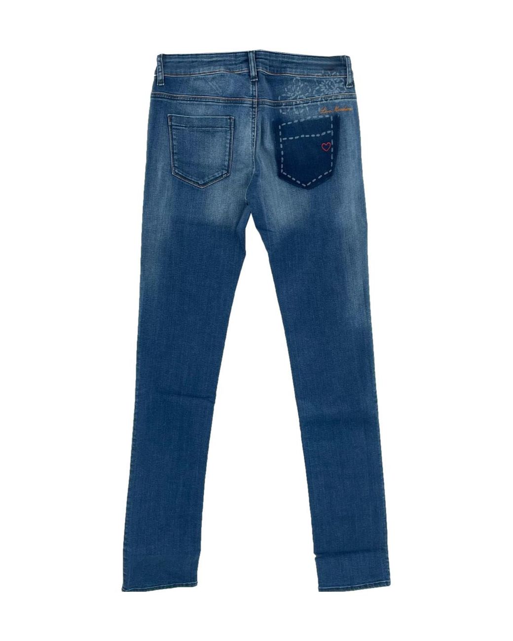 Moschino Blue Belt-Strap Jeans