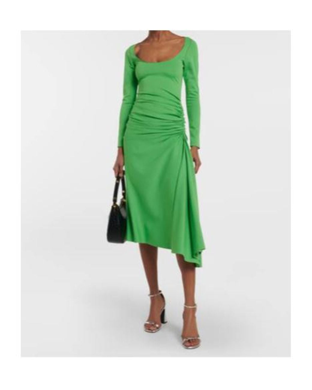 Marni Green Ruched Midi Dress