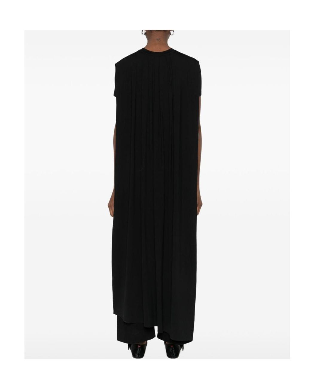 Magda Butrym Black Scarf Detailed Fitted T-Shirt