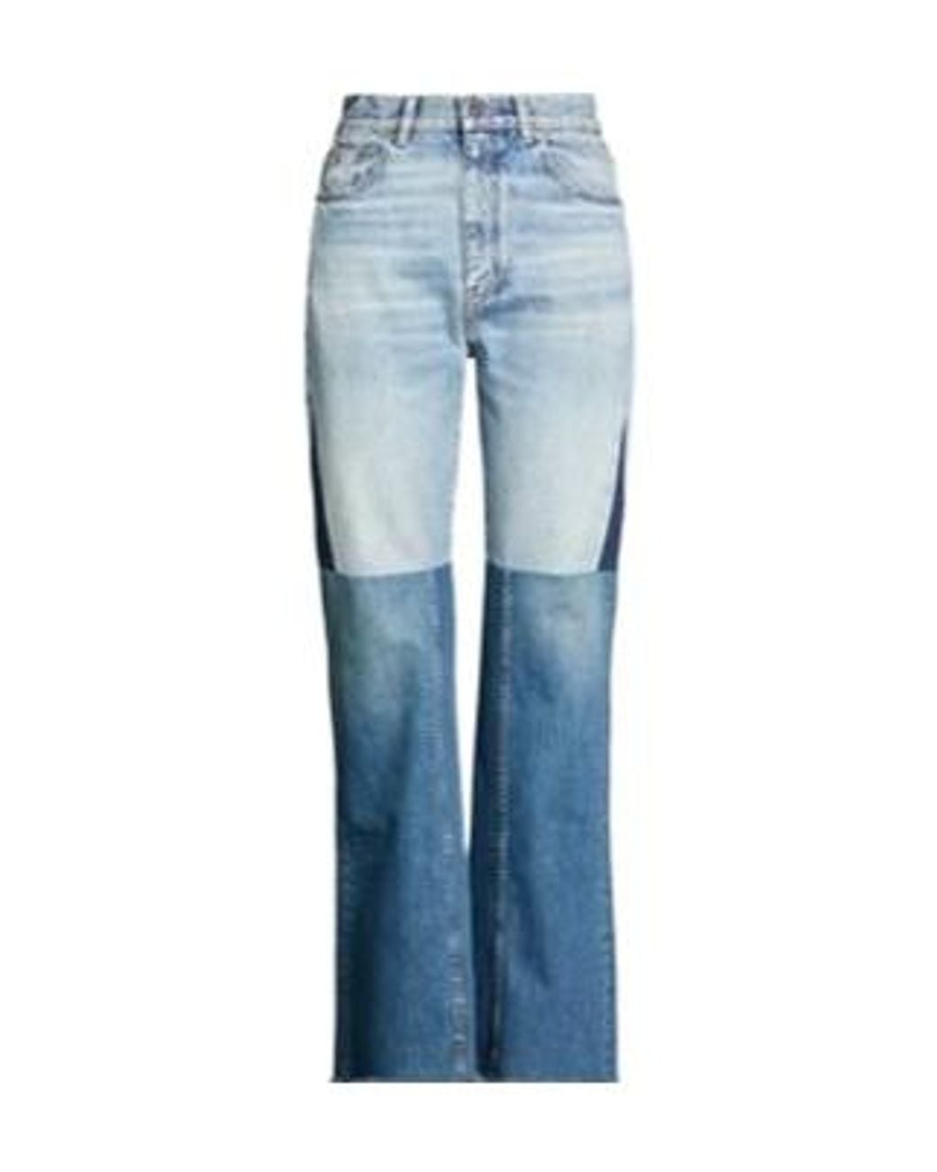 Chloé Blue High-Waisted Color-Block Flared Jeans