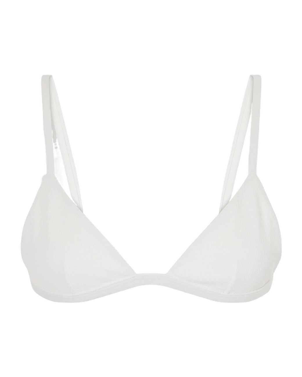Matteau White Petite Triangle Bikini Top