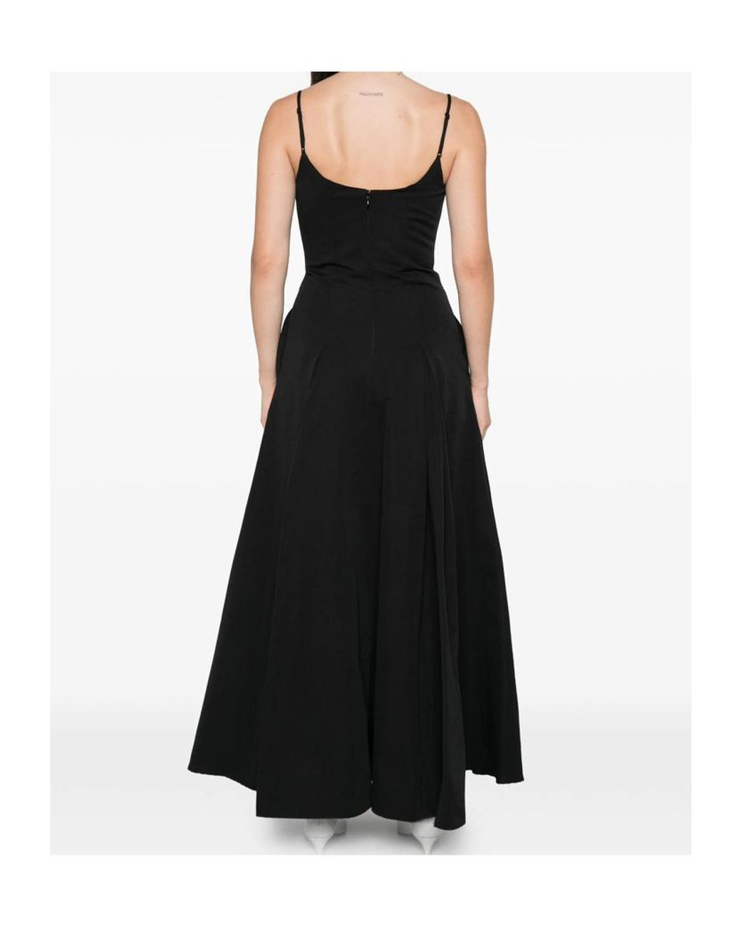 Staud Black Pleated Dress