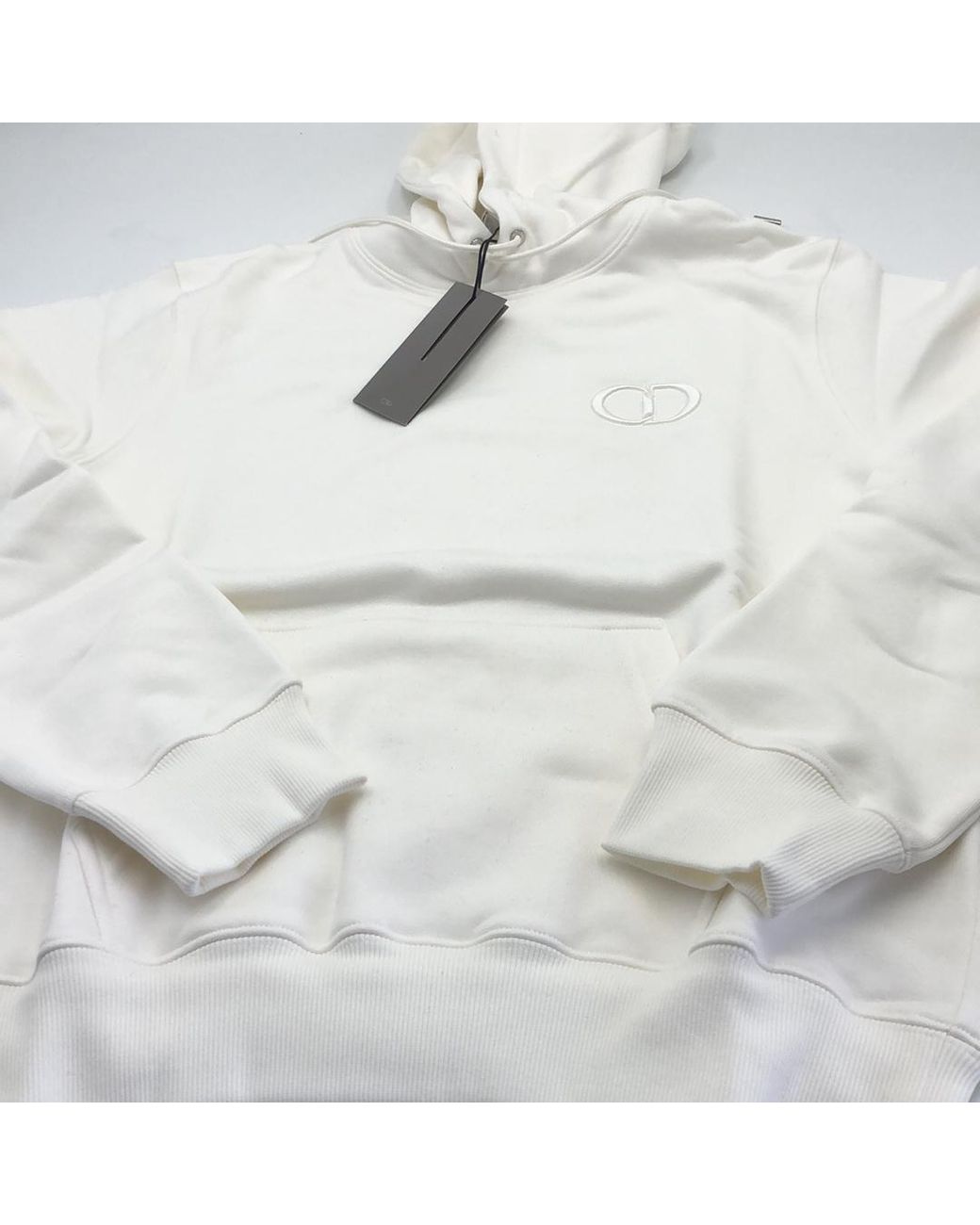 Dior White Hooded Sweater for men