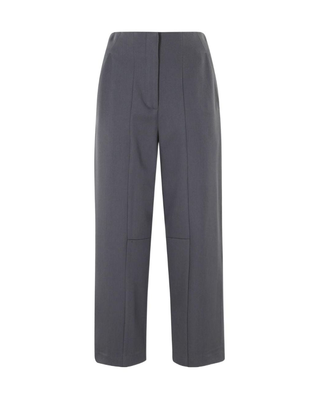 Erika Cavallini Semi Couture Blue Elio Pleated Wide-Leg Pants
