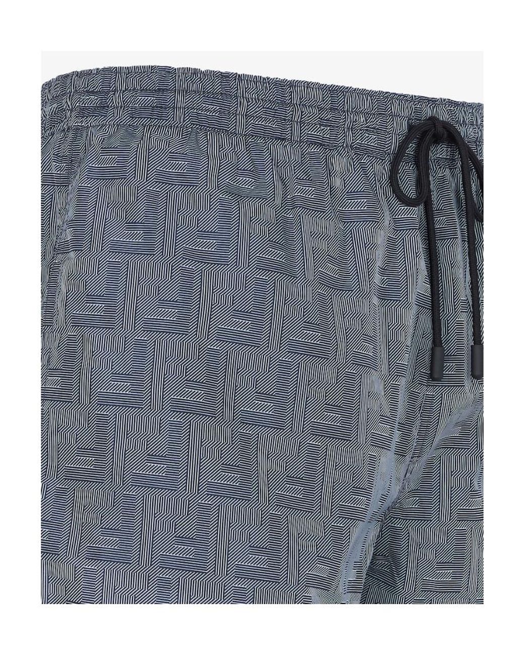 Fendi Blue Nylon Shorts for men