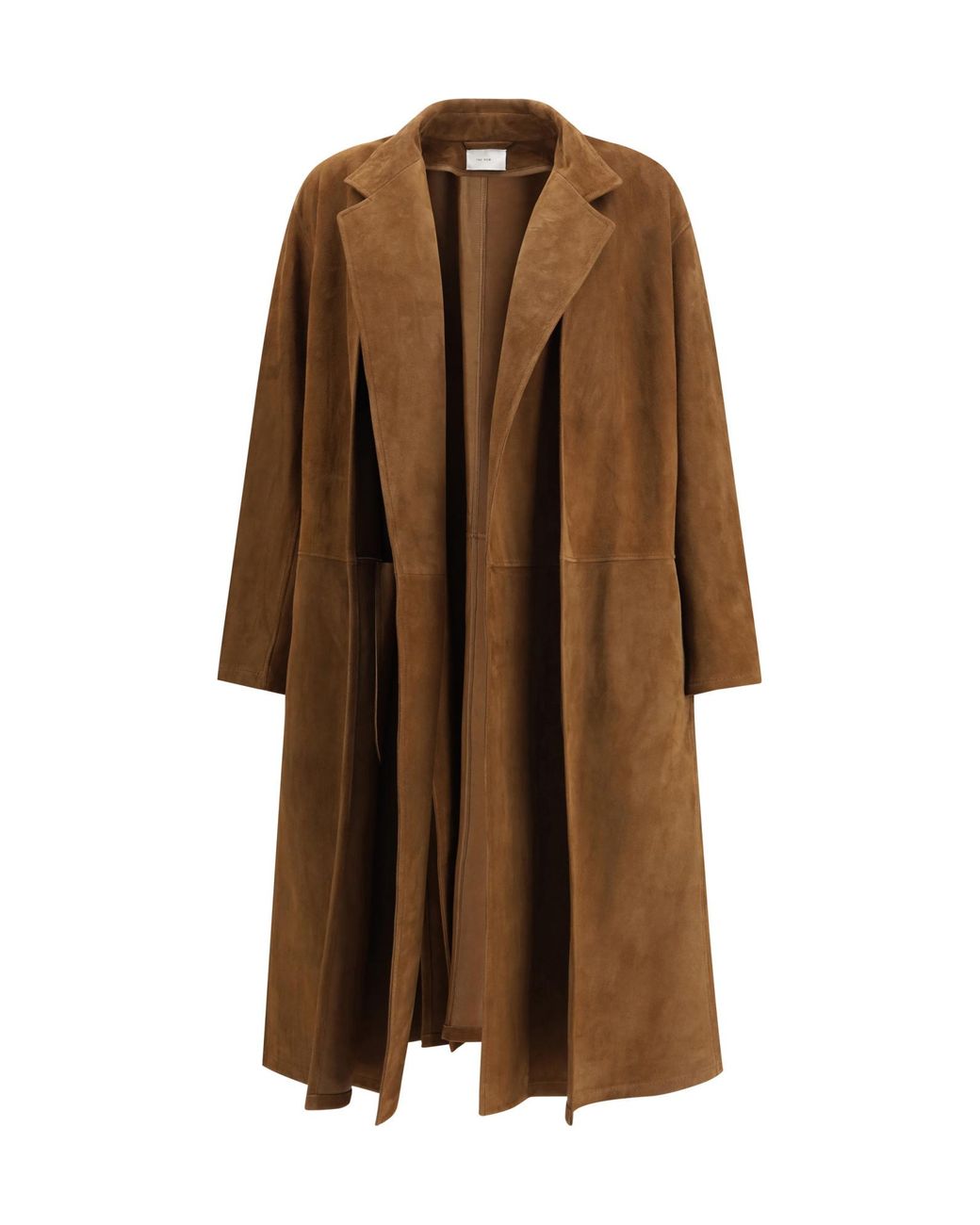 The Row Brown Serenis Detachable Collar Coat