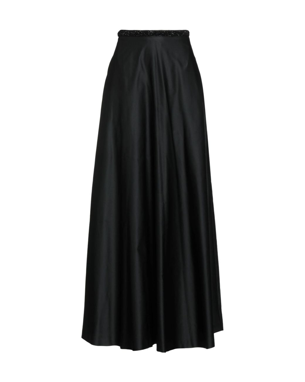 Max Mara Black Versatile Solid Taffeta Skirt