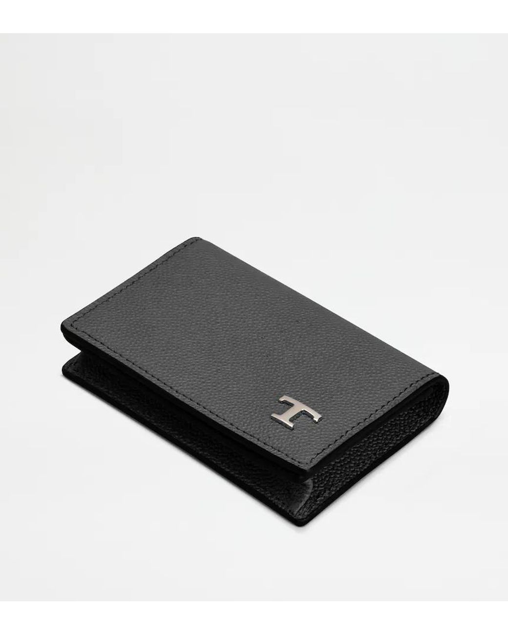 Tod's Black Foldover Top Cardholder for men