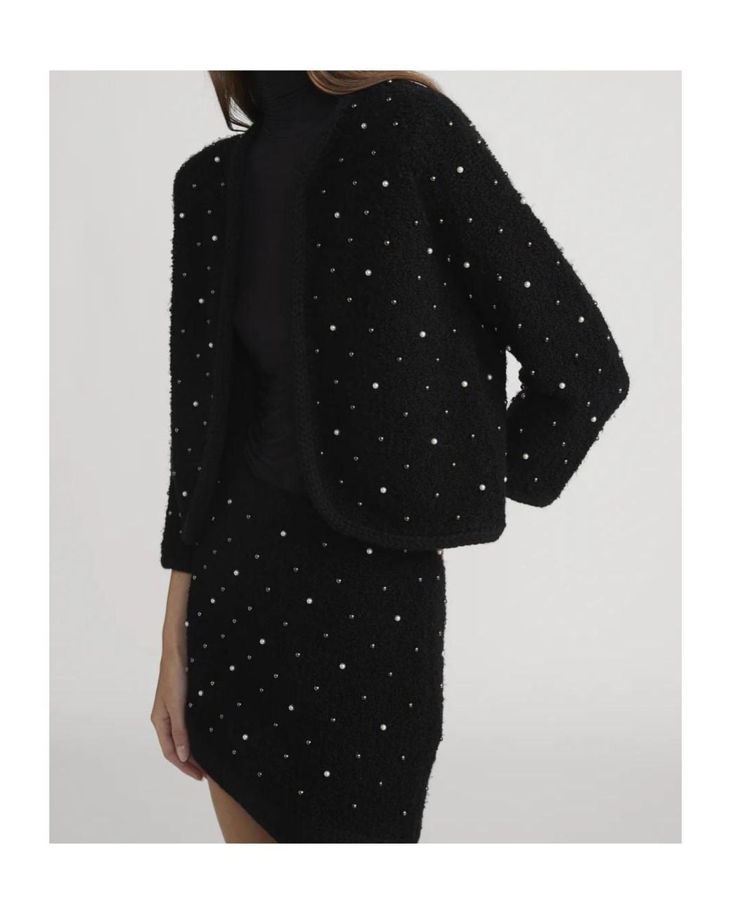 FRAME Black The Embellished Jacket