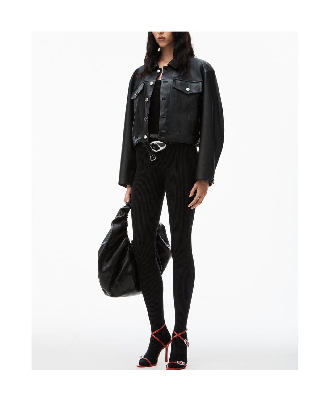 Alexander Wang Black Locomotive Leather Jacket
