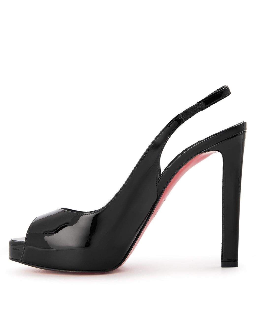 Christian Louboutin Black Platform Slingback Pumps