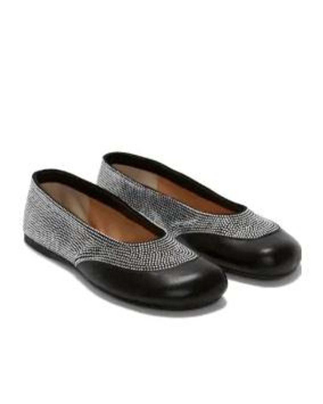 J.W. Anderson Black Crystal Embellished Ballet Flats