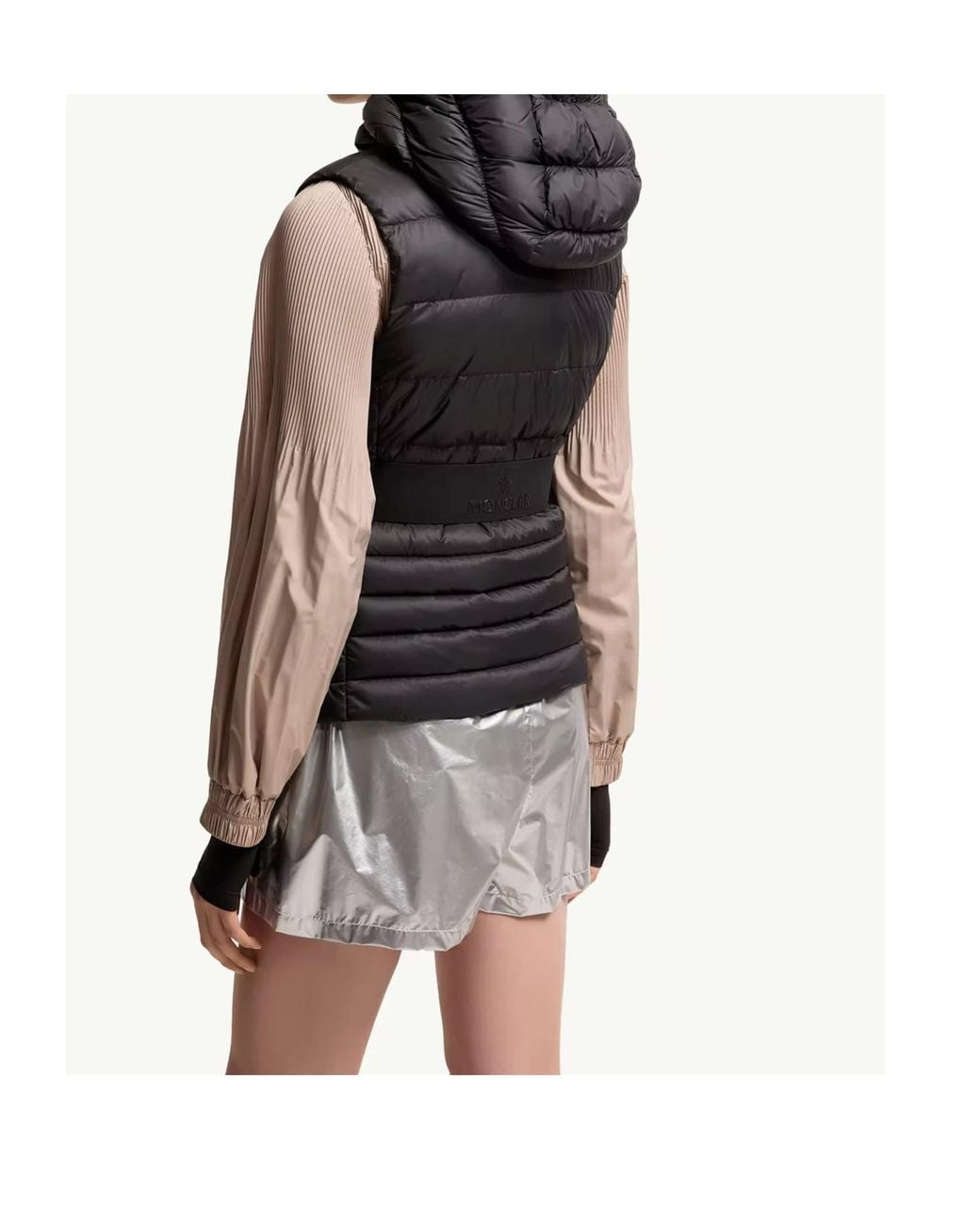 Moncler Black Melia Hooded Down Gilet
