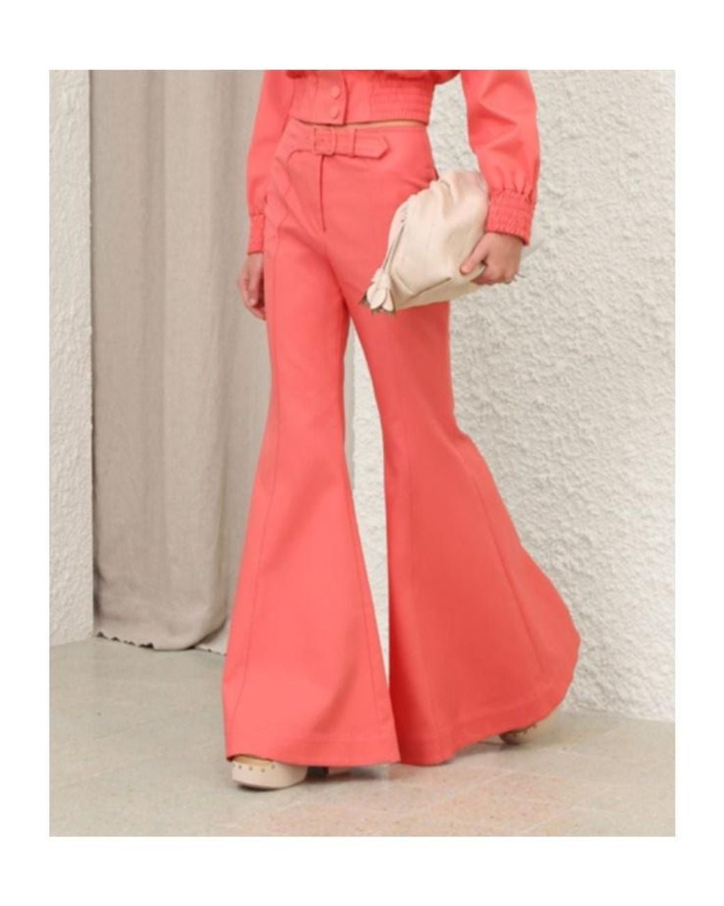 Zimmermann Pink Alchemy Drill Super Flare Pants