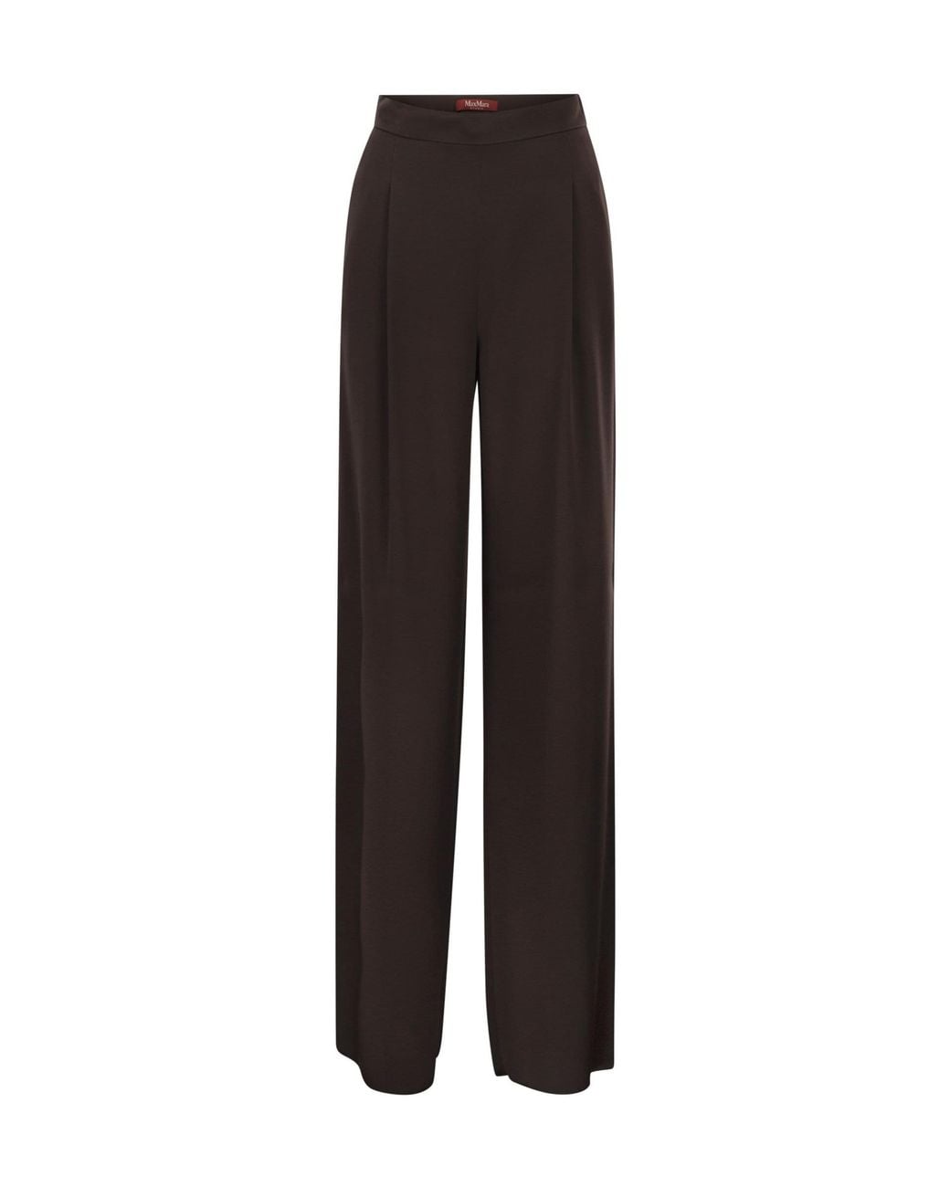 Max Mara Brown Studio Msealpaca Fluid Palazzo Trousers