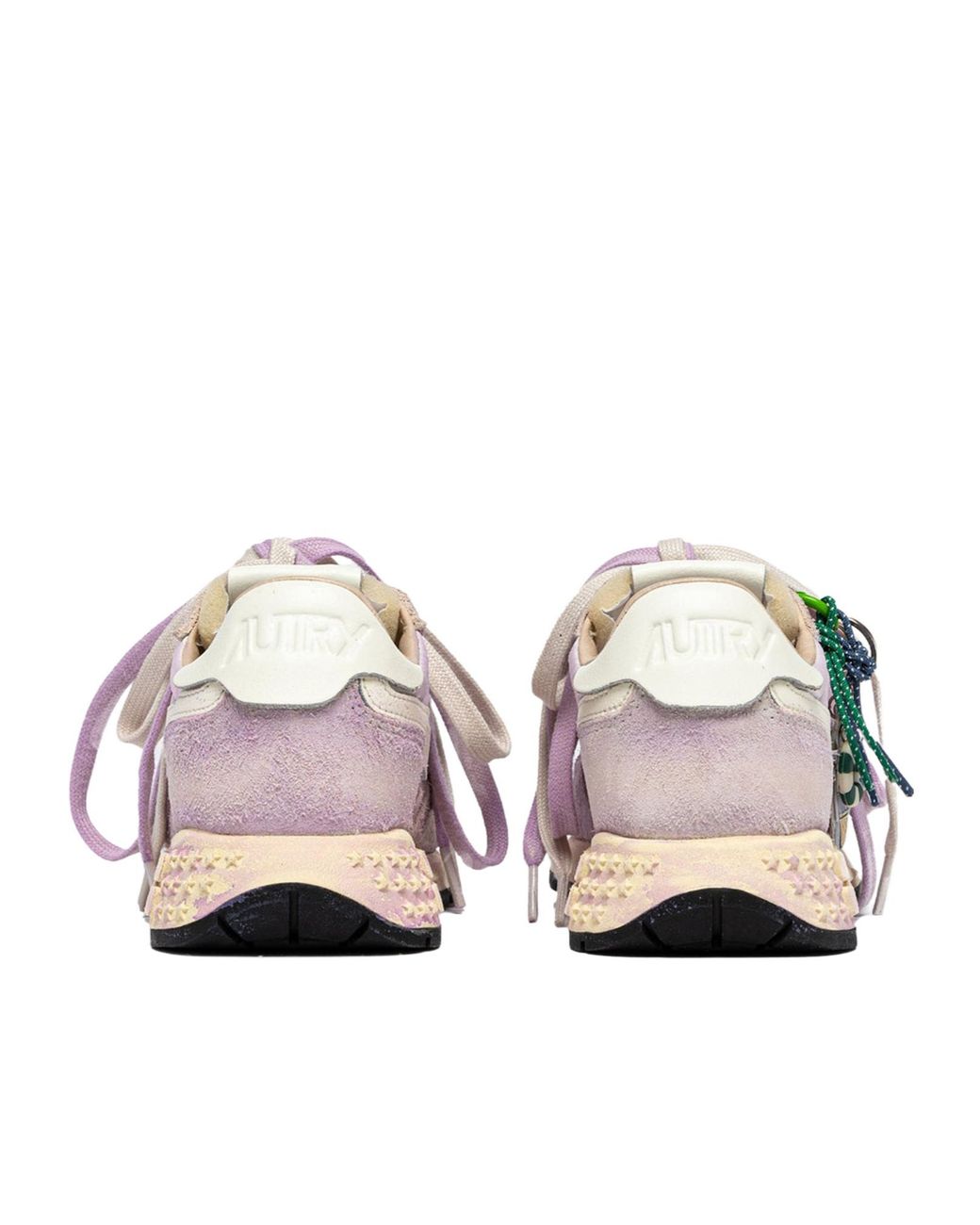 Autry Pink Reelwind Super Vintage Lace-Up Sneakers