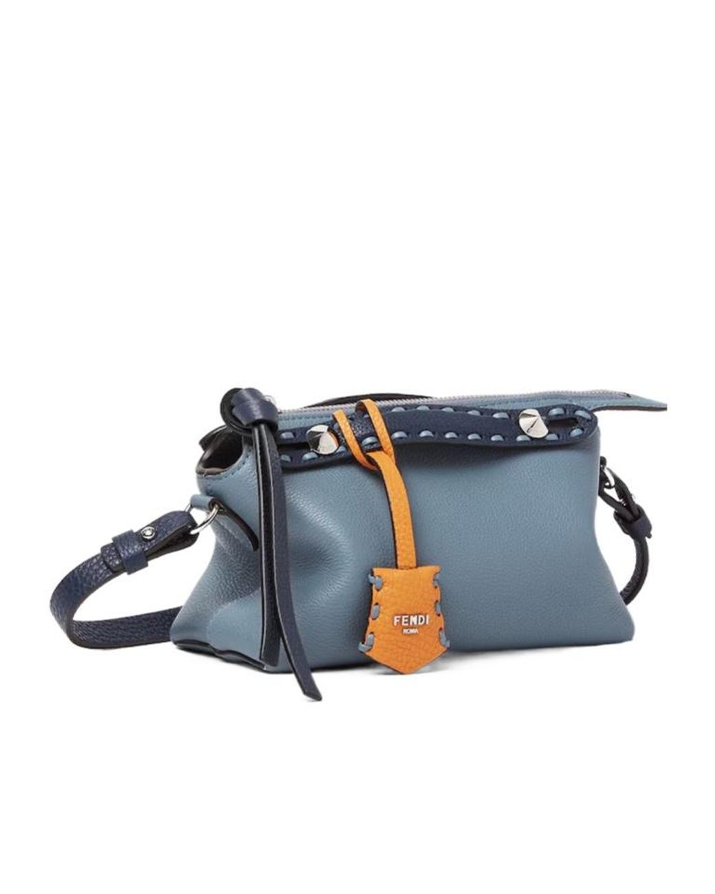 Fendi Blue By The Way Selleria Mini Tote Bag