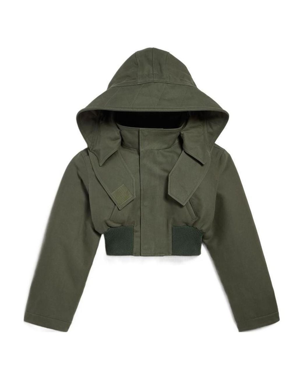 Balenciaga Green Cropped Military Parka