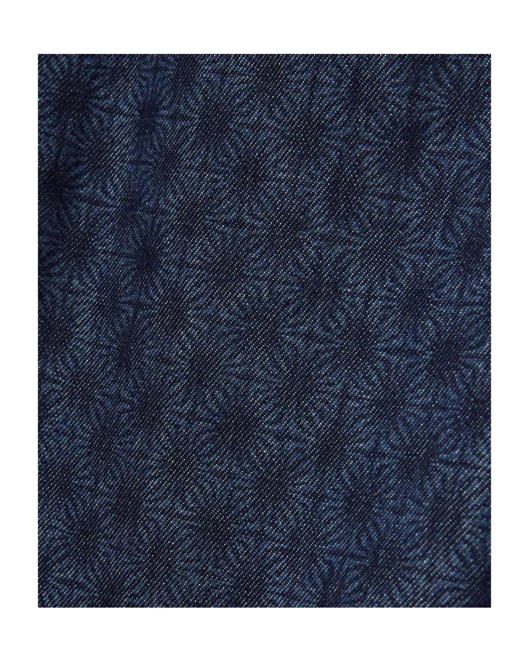 Dries Van Noten Blue Printed Denim Midi Dress