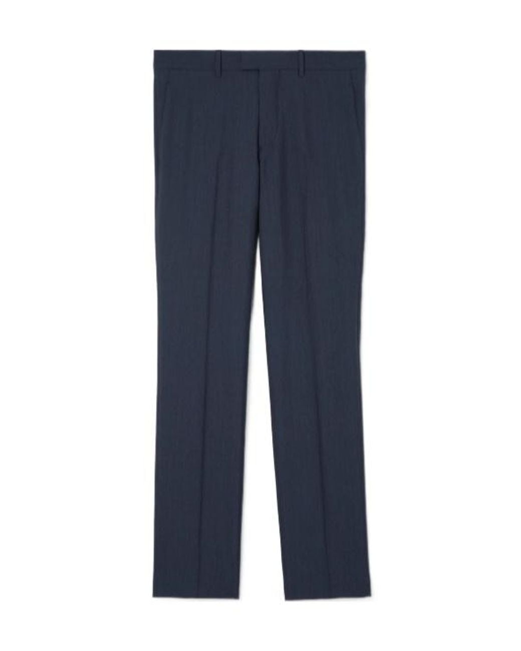 Burberry Blue Wool Bond Tailored Trousers for men