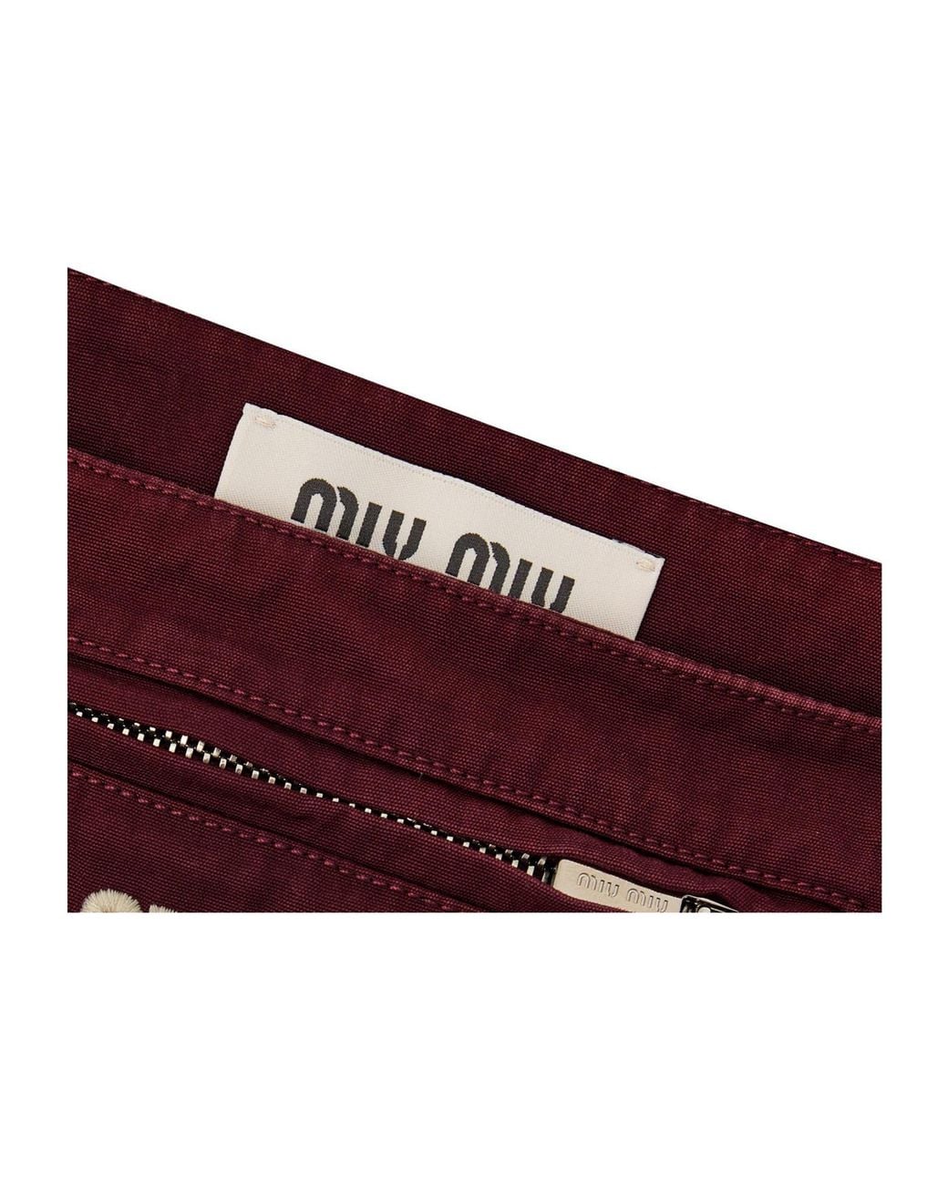 Miu Miu Red Workwear Mini Skirt