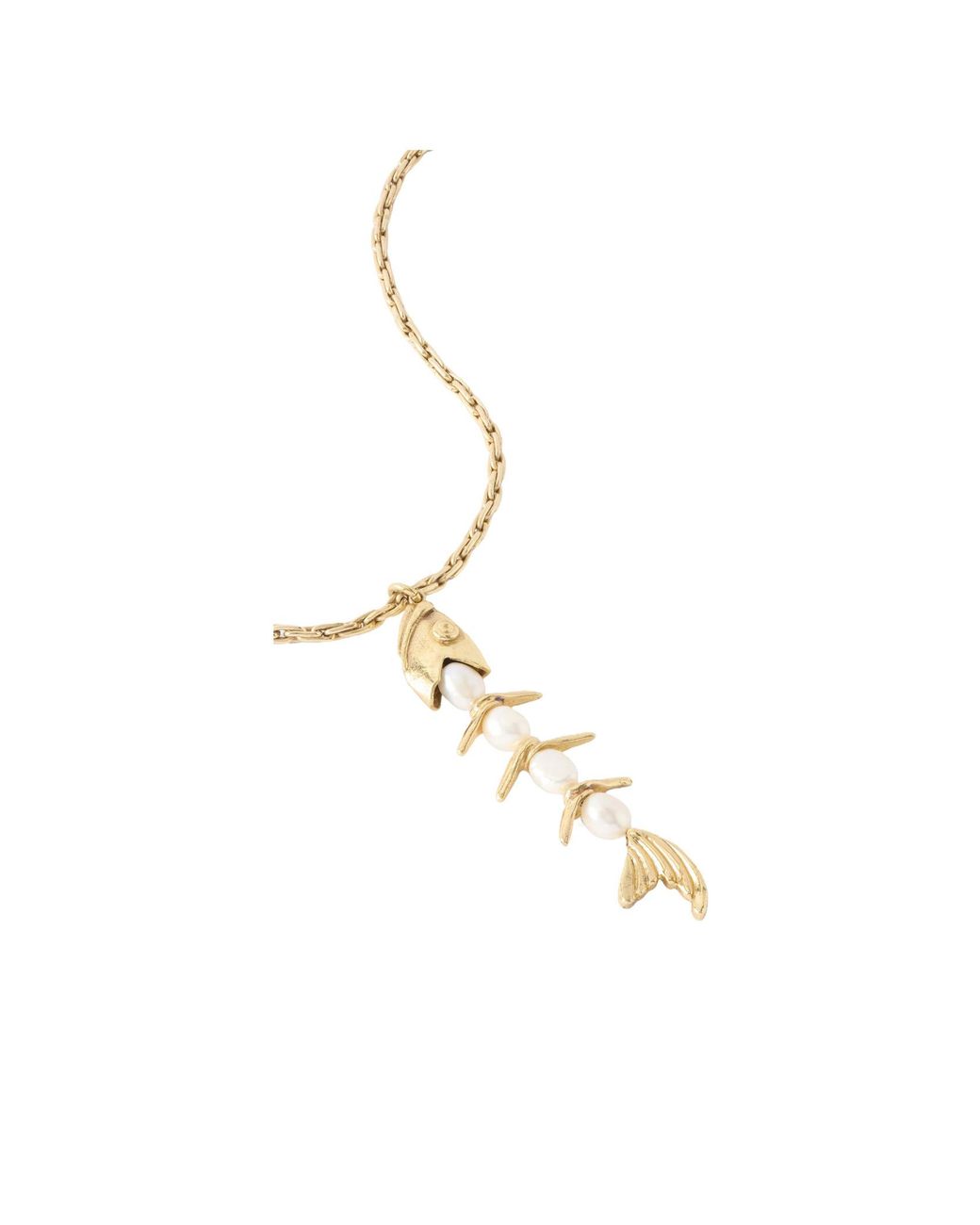 ALÉMAIS White Tone And Pearl Necklace