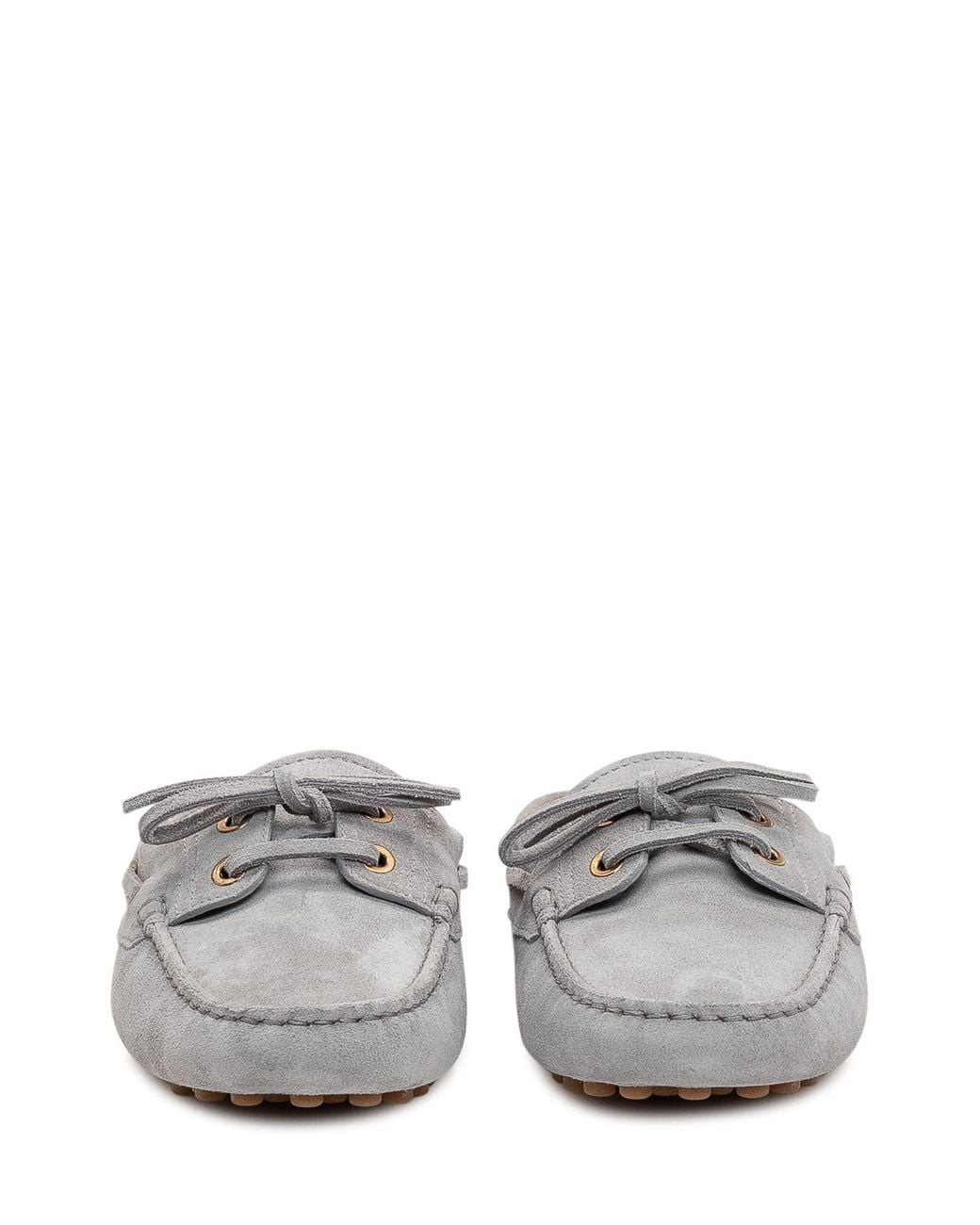 Tod's White Glove Gommino Lace-Up Mules