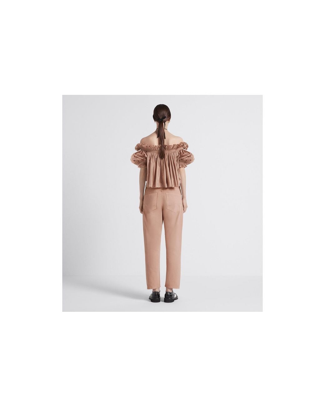 Dior Natural Christian Straight Leg Cropped Jeans