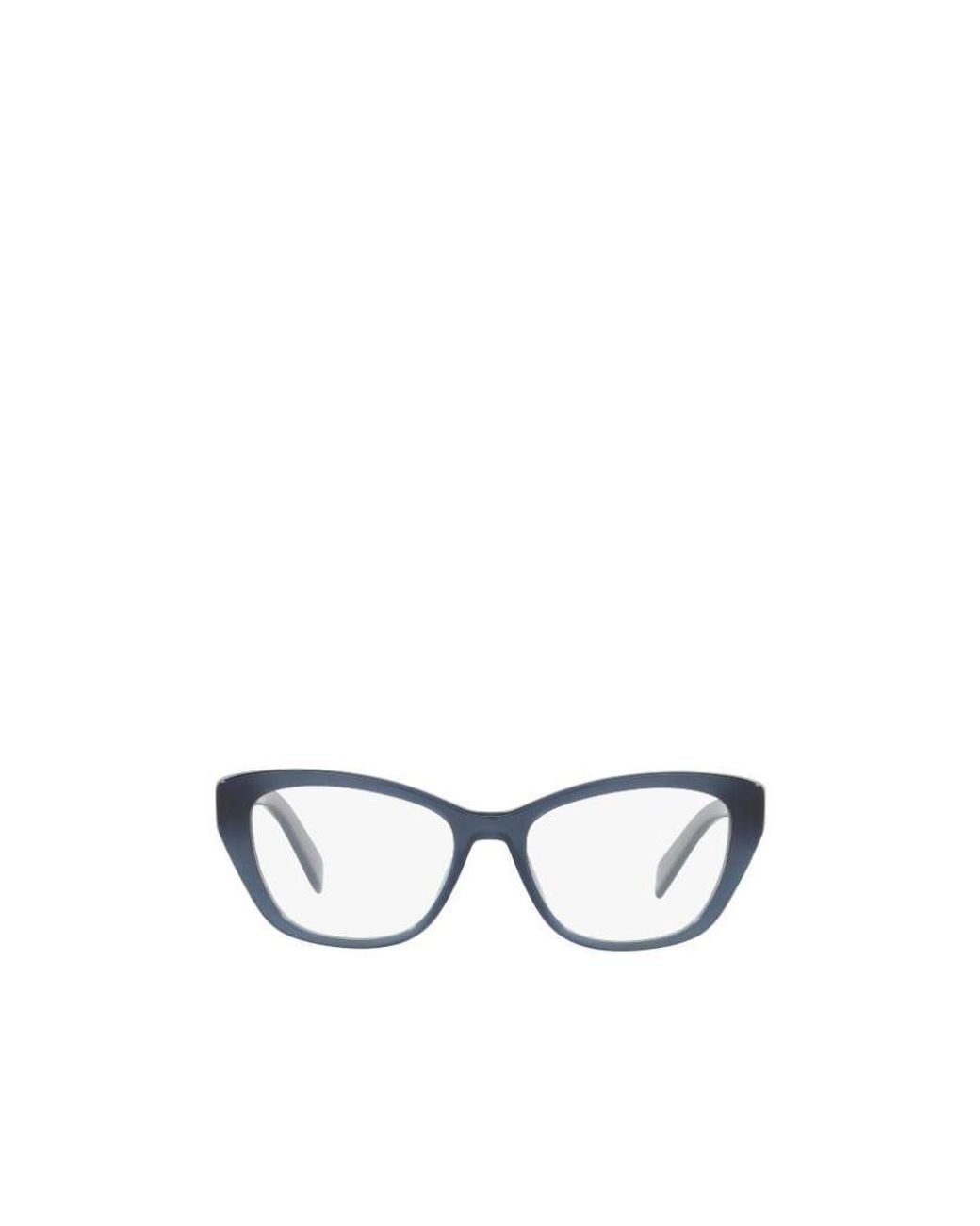 Prada White Eyewear Cat-Eye Glasses